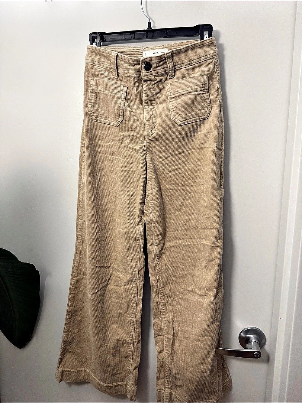 MNG Wide Leg Corduroy Pants in Brown Size 2